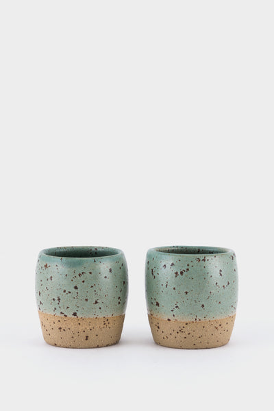 Dor & Tan 3oz Espresso Cups - Celadon Speckle