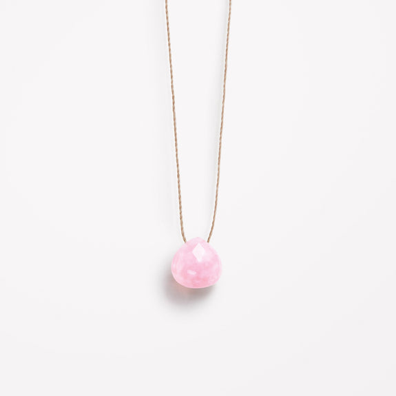 Wanderlust Life 18" Fine Cord Necklace Pink Opal