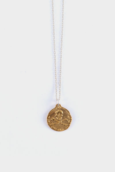 Ed Wilson Skull Necklace- Gold