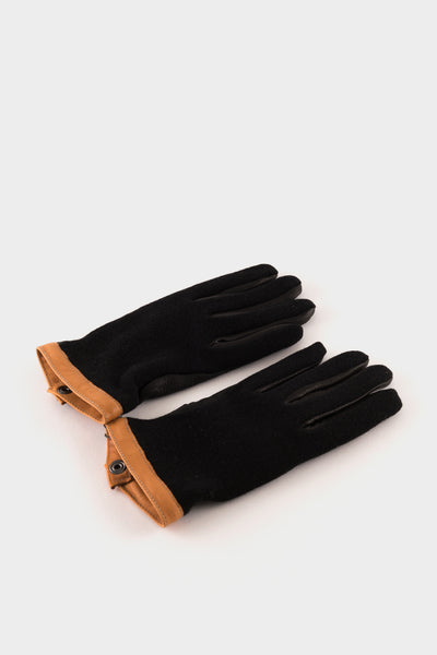 Hestra Deerskin Wool Tricot Gloves Black