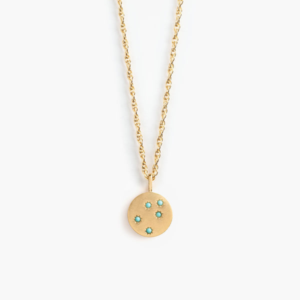 Wanderlust Life Galaxie Gold Rope Chain Necklace Turquoise
