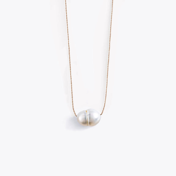 Wanderlust Life Pearl Fine Cord Necklace 18''